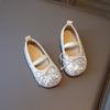 Baby Girls Summer Kids Princess Sandals Casual Lightweight Fashion Sequins Elegant Soft Party Bow Flat Children Walking Shoes