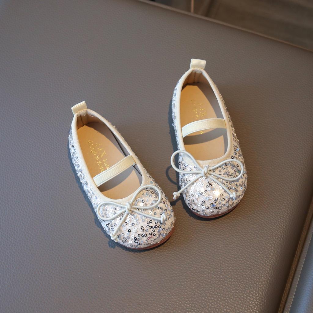 Baby Girls Summer Kids Princess Sandals Casual Lightweight Fashion Sequins Elegant Soft Party Bow Flat Children Walking Shoes