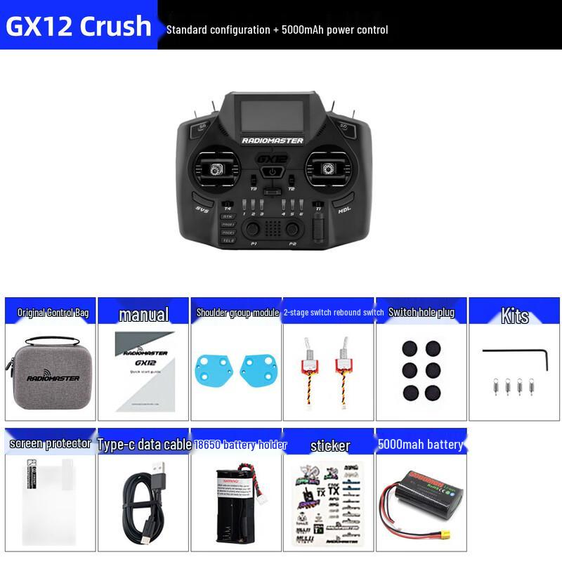RADIOMASTER GX12 Crush ELRS Remote Controller