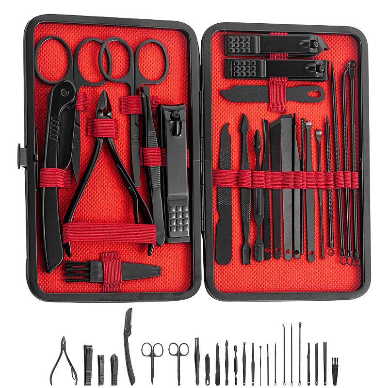 24Pcs Professional Nail Clipper Set Nail Clipper Manicure Nail Trimmer Pedicure Knife Toenail Cutters For Men Women