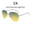 BOYSEEN Ultra Light Titanium Polarized Sunglasses Photochromic Frameless Sun Glasses Driving Fishing Goggles For Day And Night