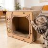 Cat Scratch House Cardboard Non-Slip Bottom Pet Supplies Cardboard Cat Scratcher Pet Bed For Furniture Protector Enrichment Play