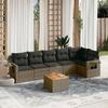 VidaXL Garden Lounge Set with Cushions 7 Pcs, Patio Sofas, Patio Furniture Set, Outdoor Furniture, Grey 3224576