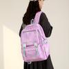 Kawaii Farbverlauf Sternenmuster Rucksack für Mädchen Schultasche mit Plüsch-Bommel Teenager Schüler Lässiger Tagesrucksack Reise Rucksack