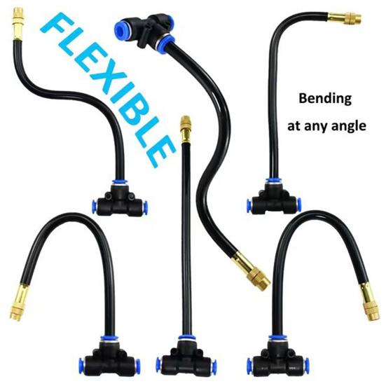 15m Automatisches Bewässerungskit Biegsames Gartenbewässerungssystem mit Einstellbaren Messing-Sprühdüsen 3 Druckmodi DIY Installationsset