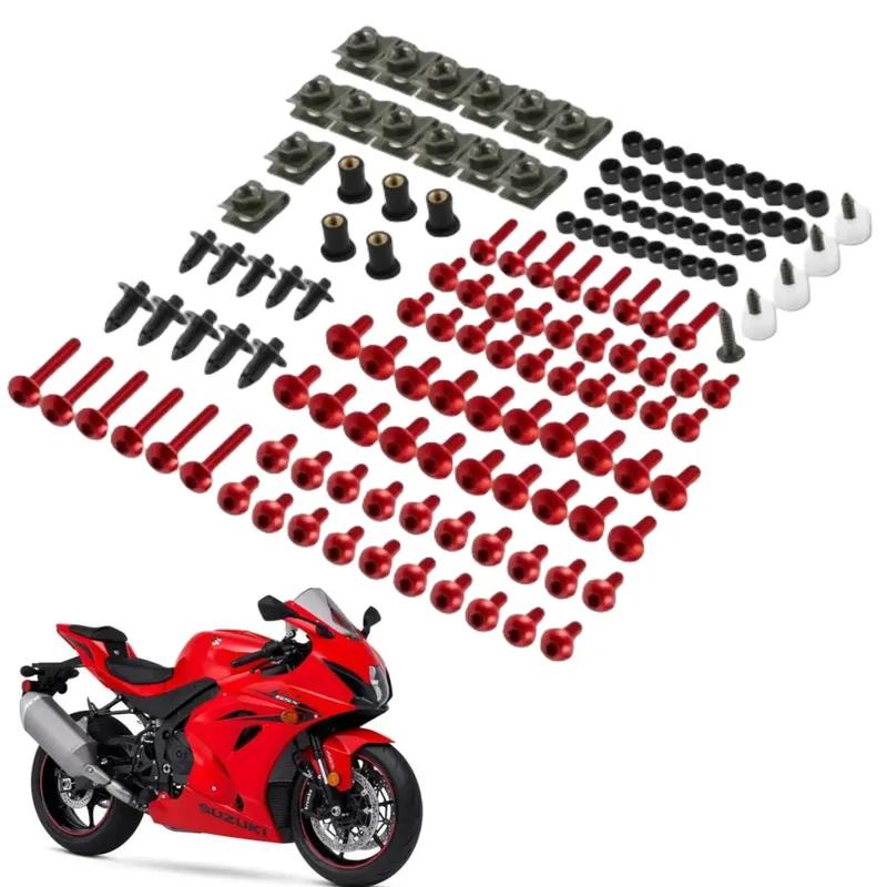 Clearance_190PCS CNC Motorcycle Full Fairing Bolts Kit Screws Nuts For HONDA XLV 600 650 700 TRANSALP NX 650 FMX 650 XRV650 TRX