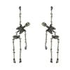 Unique And Quirky Halloween Skull Earrings Vintage All-metal Alloy Dangle Jewelry