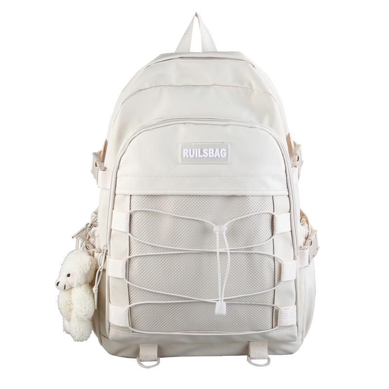 Personality Trend Cross Rope School Bag Female College Student Versatile Backpack College Backpack Female Single Pack