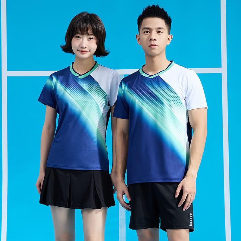 Men Women Badminton Set Quick Dry Breathable Sport Shirt Shorts Team Uniform Professional Competition Wear