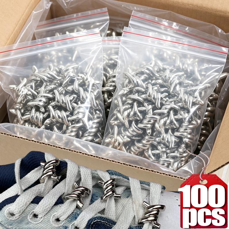 100/10pcs Thorn Buckle DIY Decorative Wire Accessories Shoelace Buckle Shoelace Decoration