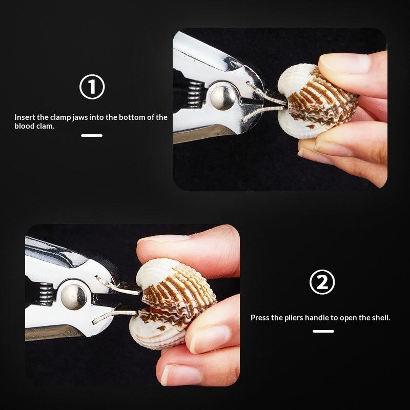 Zinc Alloy Clam Opener Multifunctional Blood Clam Pliers Clam Clip Shell Clamp Opener Durable Seafood Tools Kitchen Accessories 1PCS