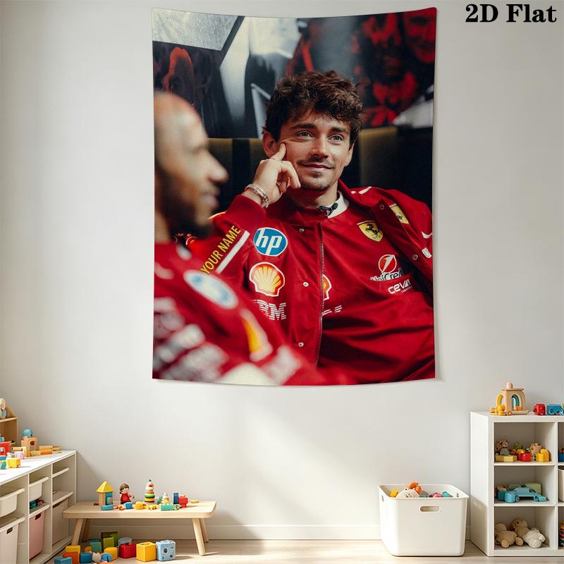 Custom Name Charles Leclerc 22 Wall Tapestry Aesthetic Wall Hanging Printed Fabric Blanket Decorative Tapestries for Bedroom Living Room Home Decor