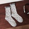 2Pairs Dot Sweet Tube Socks Kawaii Socks Women Casual Bowknot Ruffle Socks  Streetwear