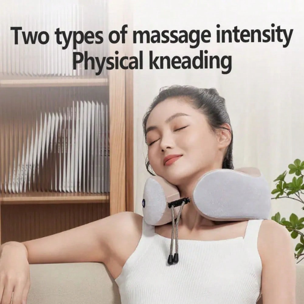1pc Electric Neck Massager, U-Shaped Massage Pillow Cervical And Neck Massager With Durable Memory Sponge