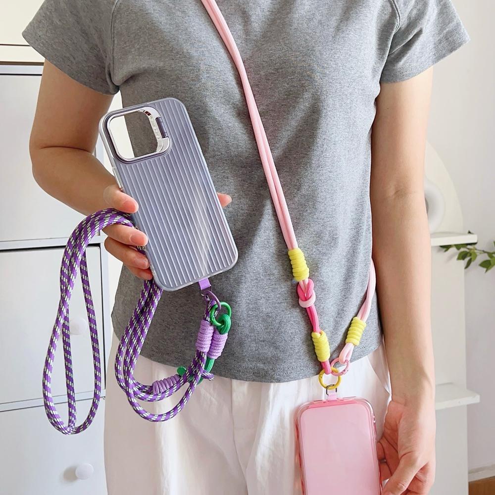 2 in 1 Fashion Universal Long Phone Lanyard Strap Mobile Phone Hanging Rope Neck Straps Anti-lost Lanyards Cell Phone Accessorie