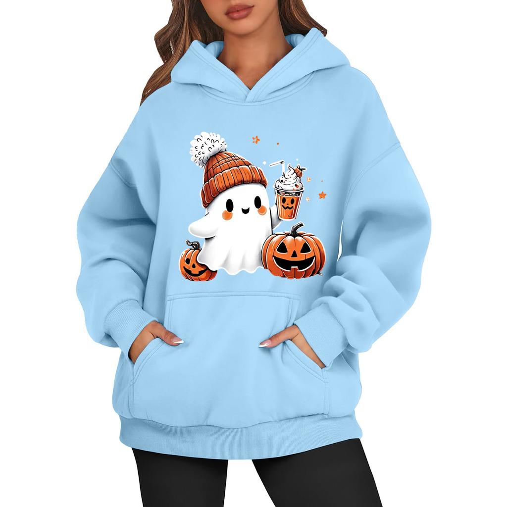 Women's Fashionable Daily Versatile Casual Hooded Sweatshirt, Daily Long Sleeved Patch Top Sweatshirt