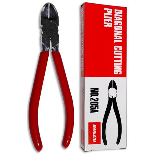 BANZAI Heavy-Duty Nippers, 150mm, No. 205A (Made In Sanjo, Niigata Prefecture / JIS H-Class for Exceptional Sharpness!)