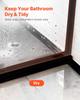 Fixed Glass Shower Panel, 864 x 1870 mm Full-Framed Fixed Shower Screen, 8 mm Thick Clear Tempered Glass Door with Bottom Seal Strip and Hardware,