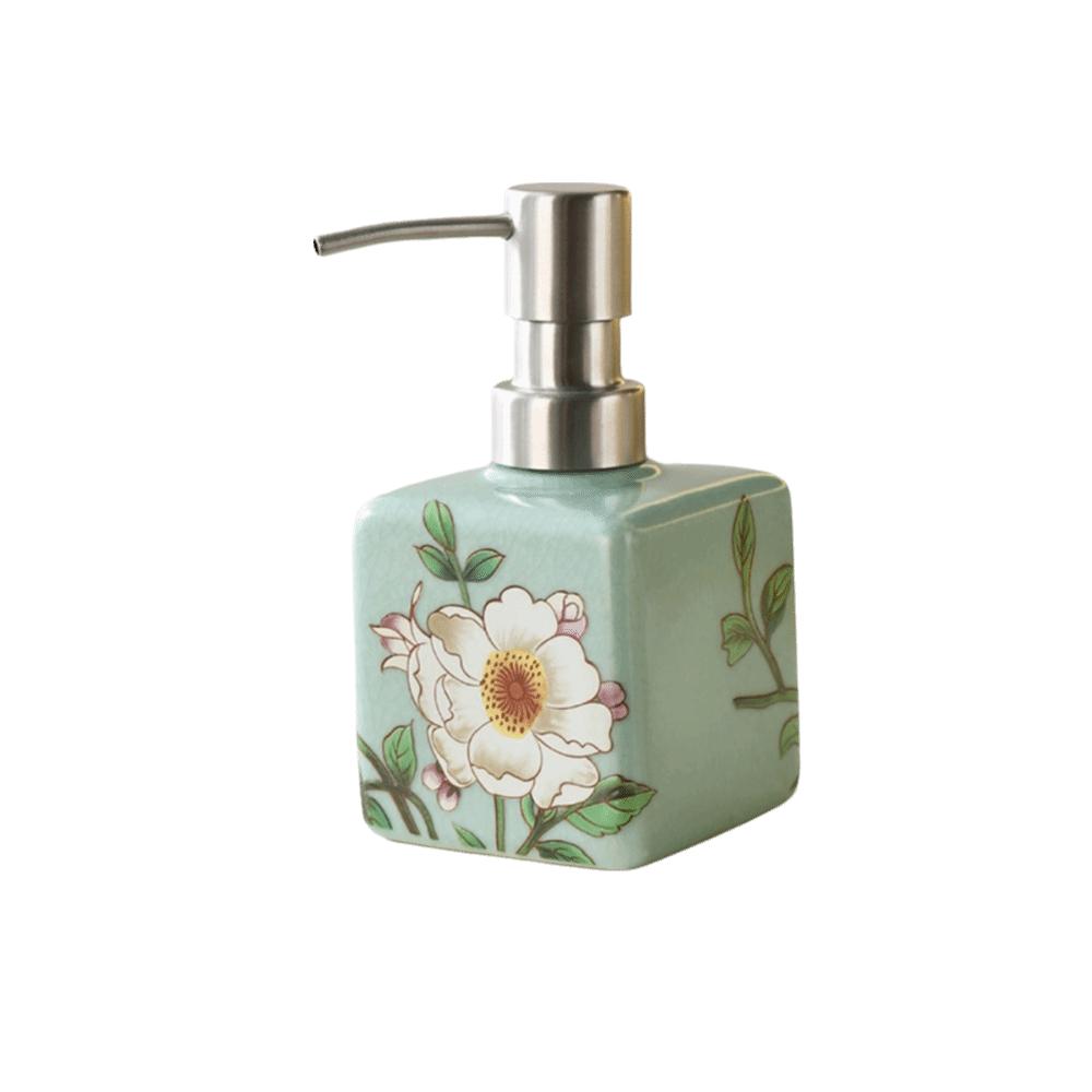 Ceramic Hand Wash Bottle Stainless Steel Pump Head Lotion Bottle  For Shampoo Shower Gel