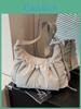 Simple Nylon Large Shoulder Bag With Drawstring For Casual And Sports Outfits