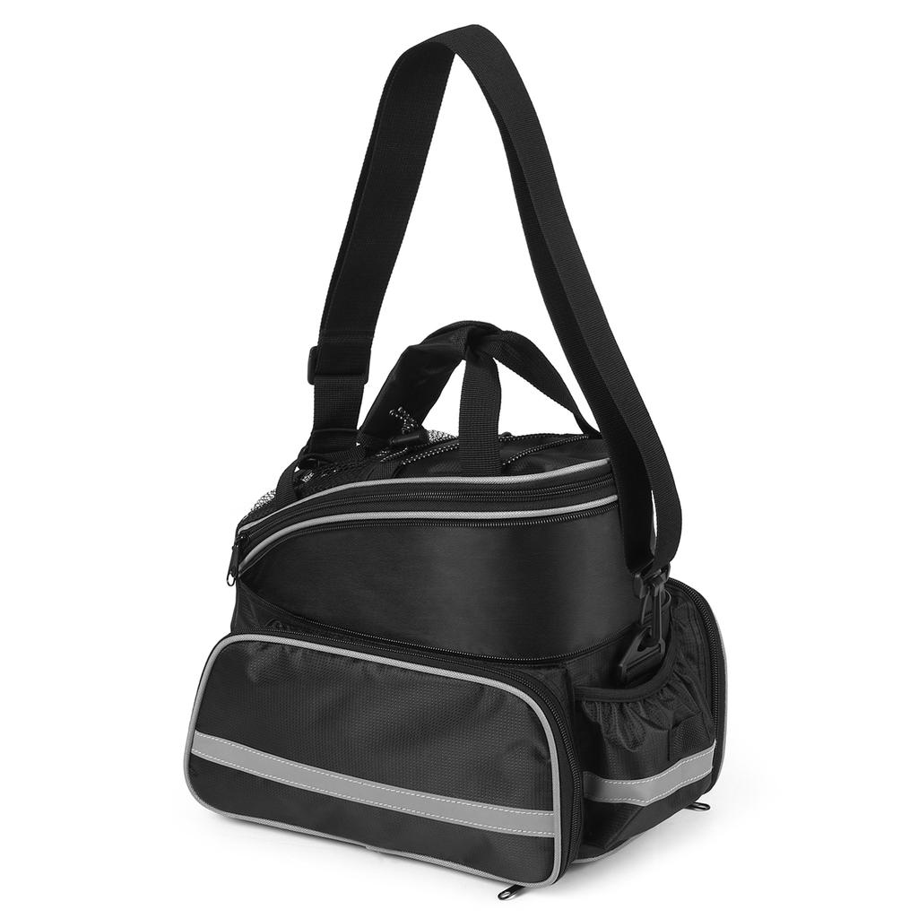 Lixada Waterproof Bicycle Rear Seat Bag Cycle Bike Trunk Bag Bike Pannier Bag Shoulder Bag with Rain Cover