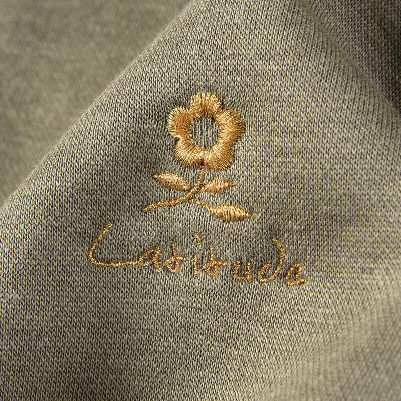 MONTAGUT Men's Plush Lined Semi-High Collar Patchwork Sweatshirt