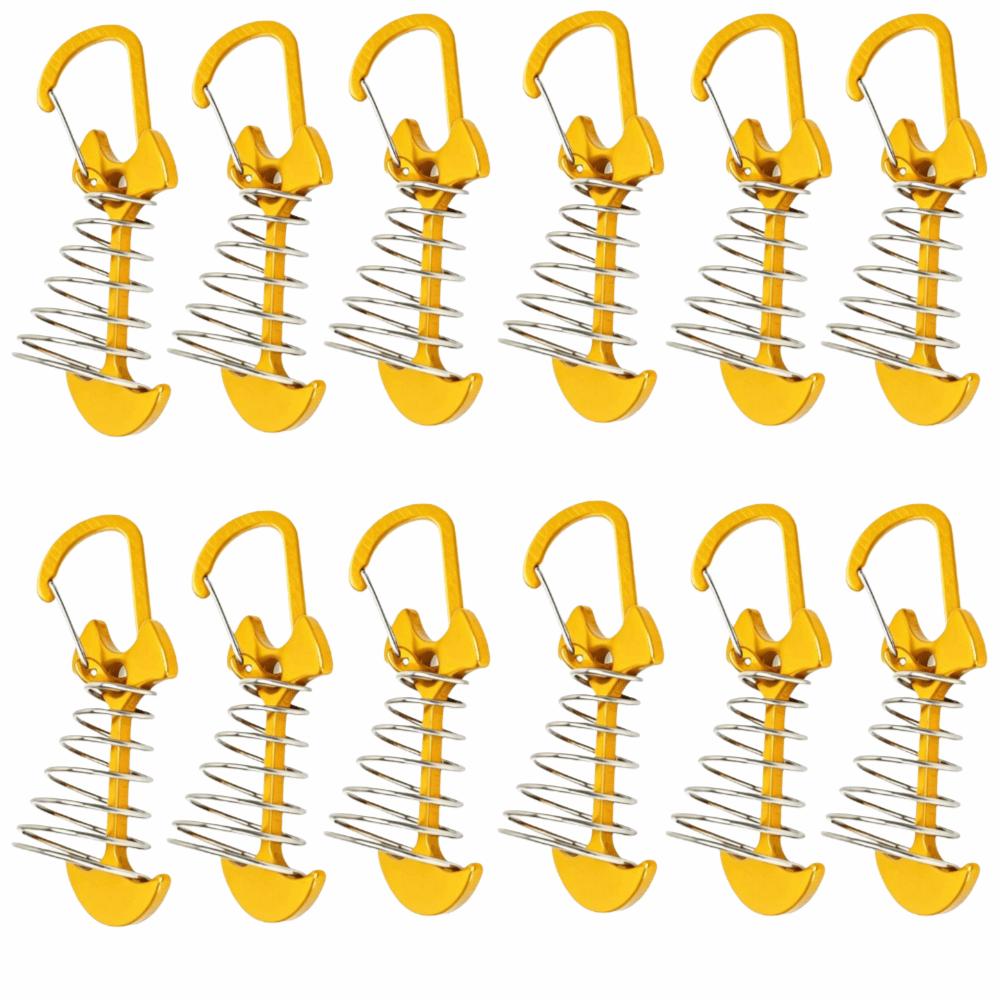 12PCS Universal Fishbone Tent Nails Aluminum Alloy Canopy Stakes Durable Tent Stakes