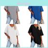 Cotton T Shirt For Women With V Neck Short Sleeve Casual Summer Top For Daily Wear