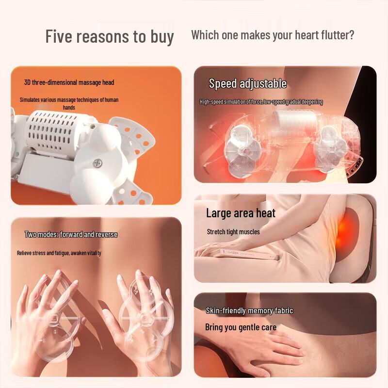 Pangao Waist S5 Lumbar Back Massager Cushion CN Plug (adapter Included)