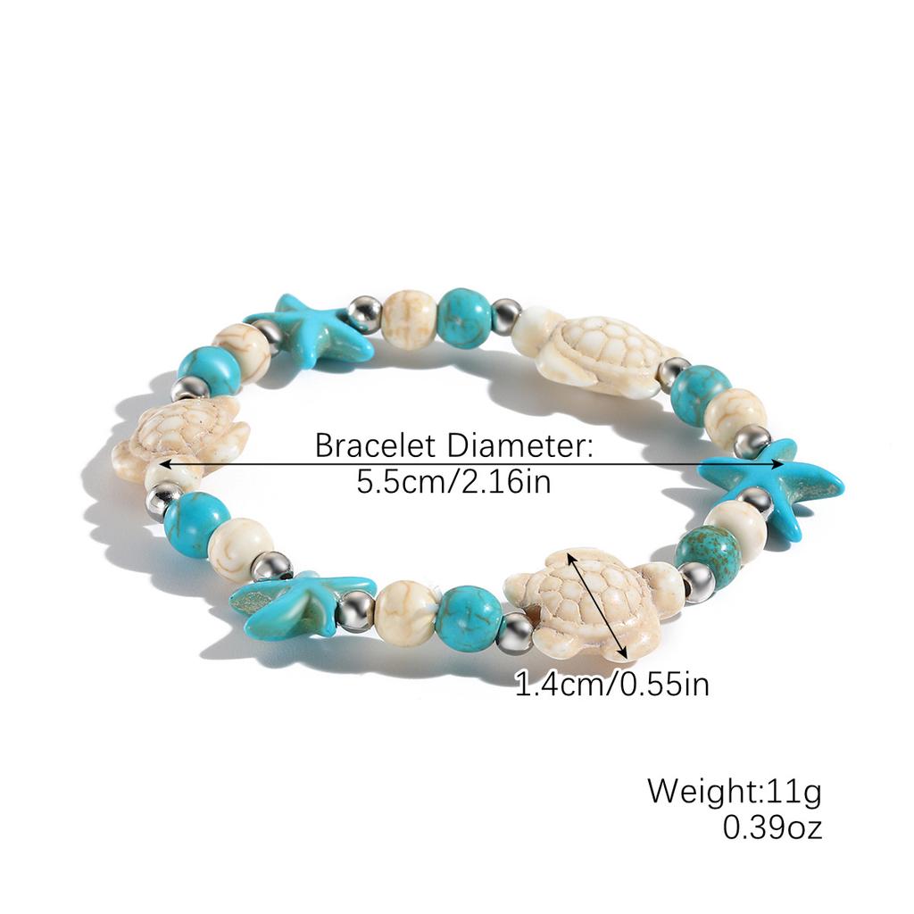 Bohemian Braided Knotted Bracelet Ocean Series Woven Natural Shell Starfish Bracelet