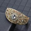 Vintage Grey Crystal Charm náramok pre ženy Turecký náramok Retro Gold Color Bohemia svadobné šperky