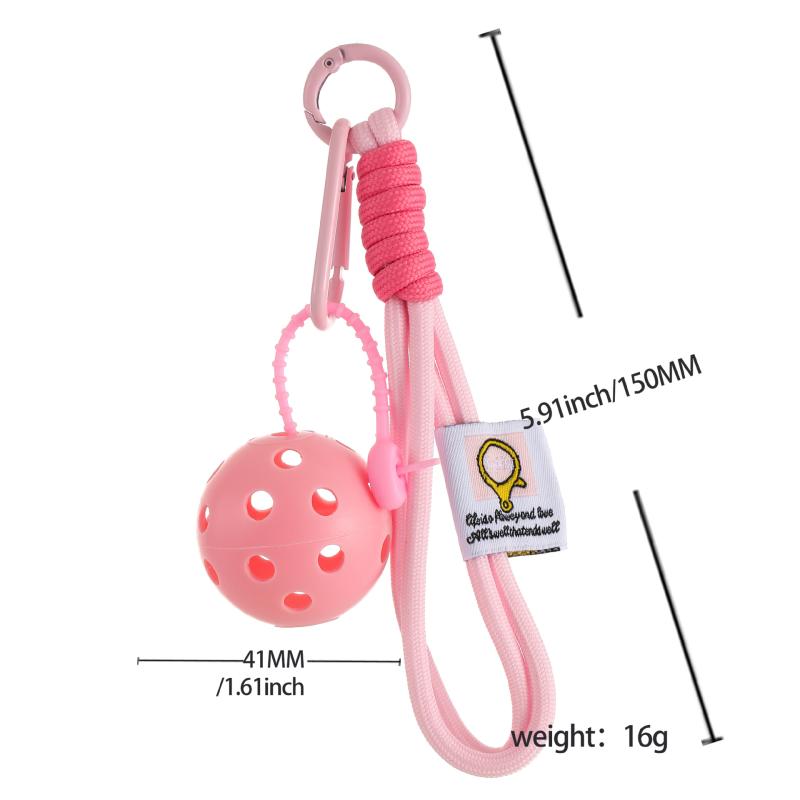 Pickleball Bag Tag Keyring Portable Pickball Pendant For Party Hoilday Handbag Birthday Gift Car Keychain Accessories