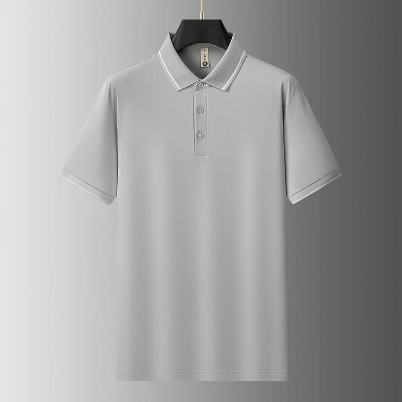Men's Plus Size Business Casual Short Sleeve Polo Shirt