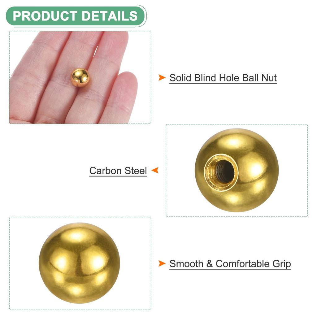 M METERXITY 20pcs Screwed Ballnut Knobs M3x9mm Carbon Steel Women Ballnut Caps for Light