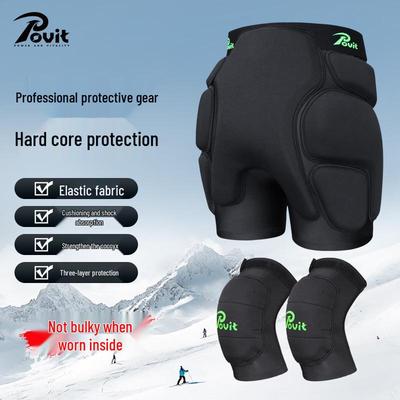 New Ski Protective Gear Set: Hip & Knee Pads, Anti-Fall Protection Inner Wear.