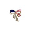 American Flag Election Bow Brooch - Striped Flower Accessory