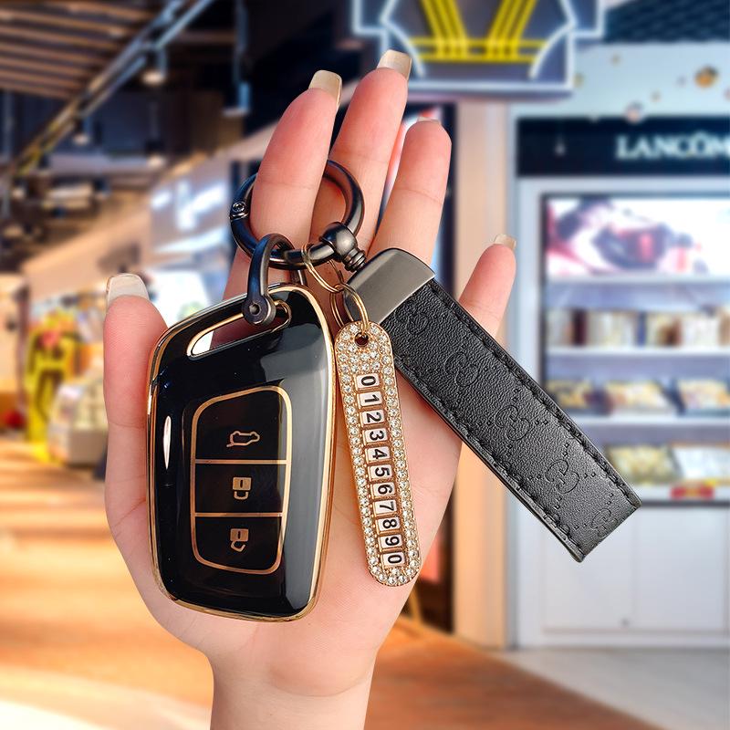 Neuer Baojun RC6/RM5/RS5/RS3 TPU Schlüsselanhänger - Autoschlüsselhülle mit Schnalle