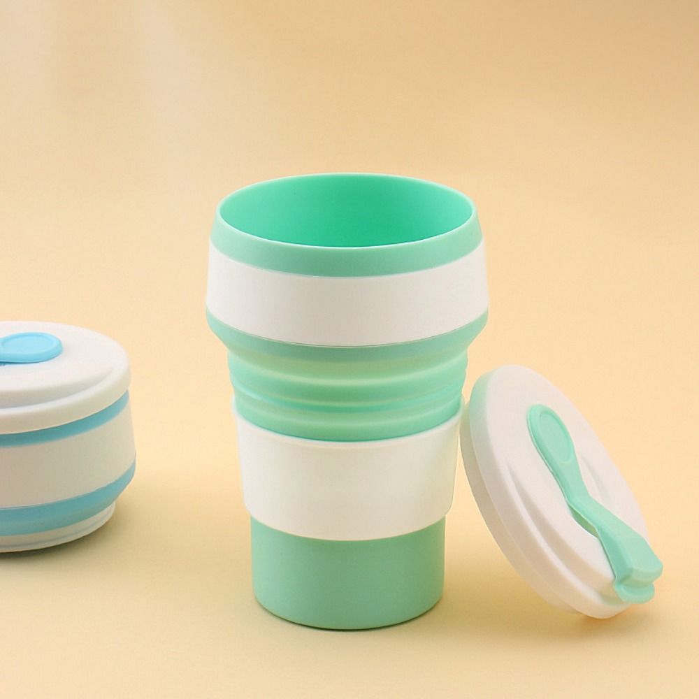 Multifunctional Sport Mug Silicone Water Bottle Drinkware Folding Water Cup  Coffee