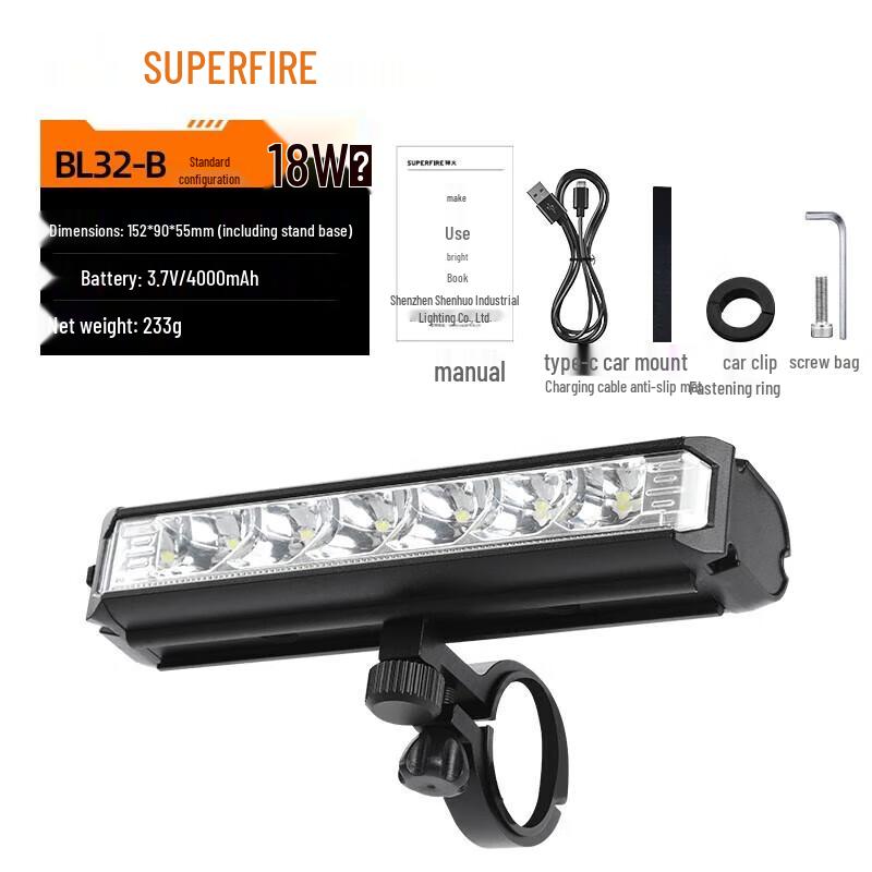 Shenhuo BL32-B Rechargeable LED Bicycle Front Light