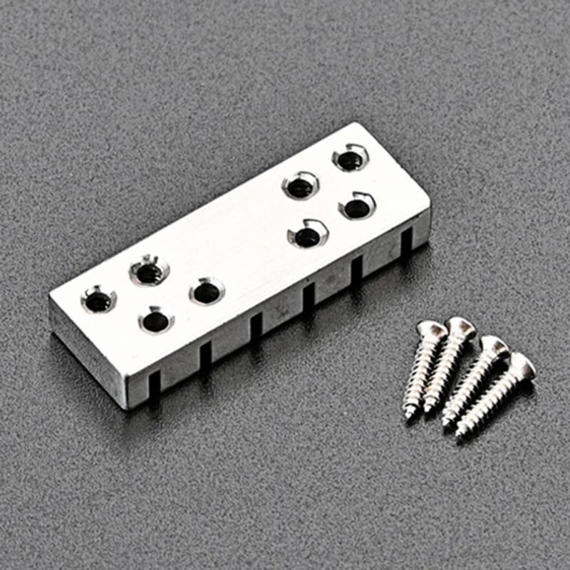 Guitar Locking Nut, 42mm 6-Strings Electric Guitar String Locking Nut 42mm with Mounting Screws Mounting Hardware Kit