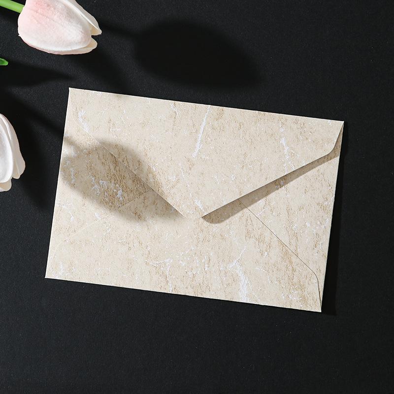 5pcs Gilded Shadow Envelope Channel Style Texture Envelope  For Handwritten Love Letter Birthday Greeting Card Invitation