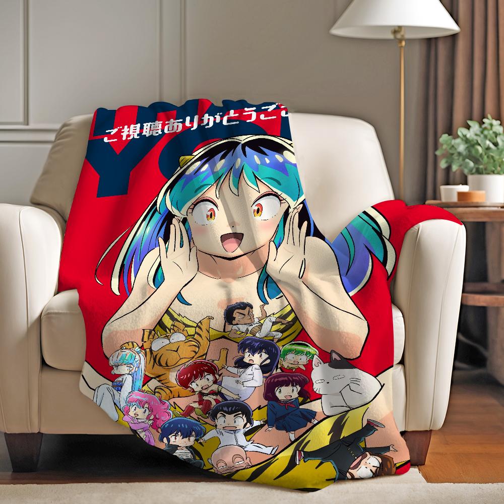 Cartoon Urusei Yatsura Blanket Soft and Skin Friendly For Couch Bed Napping Bedspread All Seasons Comforter