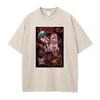 Chainsaw Man Anmie Tshirt Denji And Power Hayakawa Aki Print Men Women Washed Cotton Tshirts Harajuku Unisex Oversized T Shirt