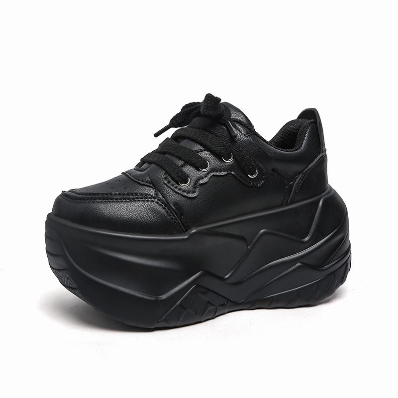 Fashion Thick Sole Tennis Women Sneakers Casual Lace Up Wedge Dad Shoes Outdoor Fashion Sports Keep Warm Optional Velvet Lining Sneaker