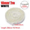 10/15mm Fireplace white Sealing Rope Wood Burning Stove Door Self-Adhesive Fiberglass Sealing Cord Replacement Black Gasket Tape
