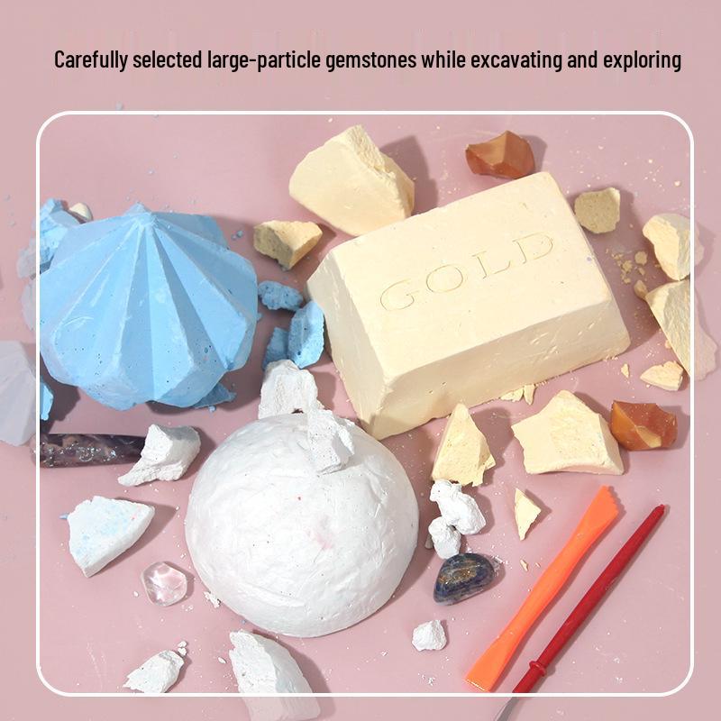 Kids' Gem Digging Treasure Hunt Toy - Educational Archaeological Exploration Set