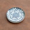 Zen Style Retro Blue & White Porcelain Tea Cup Coaster – Ceramic Anti-Scald Heat Insulation Pad for Gongfu Tea Ceremony.