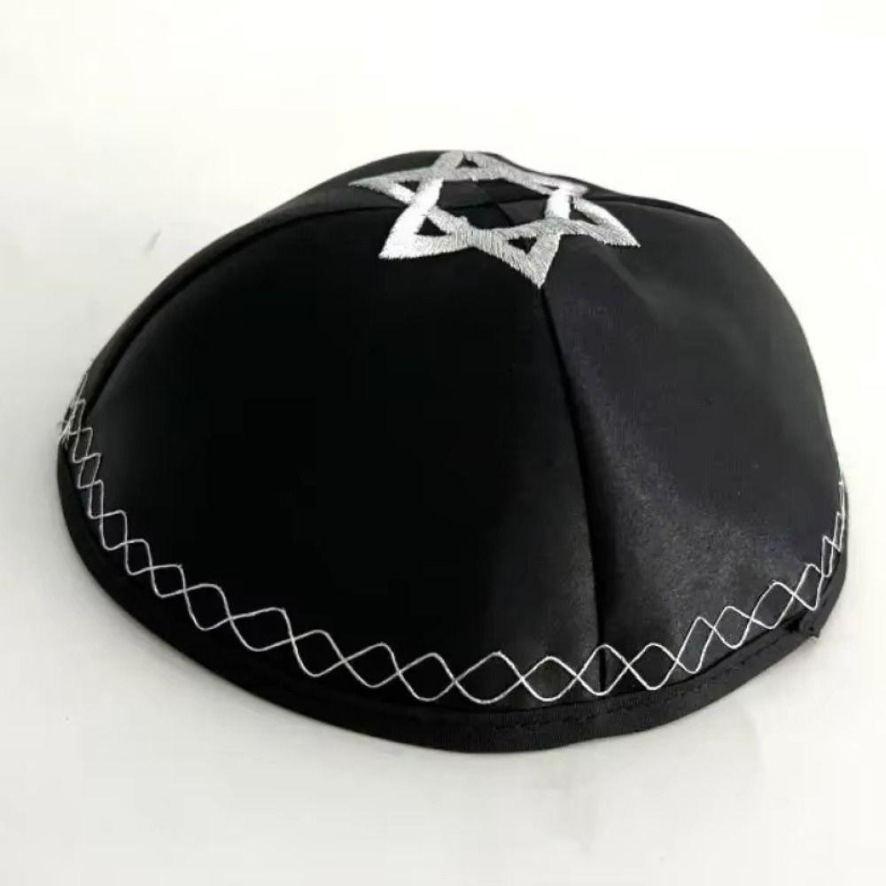 Design Ricamato Kippah Ebraico Forma Rotonda Cappello Berretto Nuovo Cappello a Pullover Evento Etnico