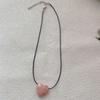 Colorful Resin Love Heart Necklace Stylish Love Heart Necklace Adornment Personalized Heart Pendant Neckchain Charm