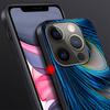 Peacock Feathers Case for Apple iPhone 14 11 7 SE 2020 8 X XS 13 12 Mini XR 15 Pro Max Silicone Black Soft Phone Cover
